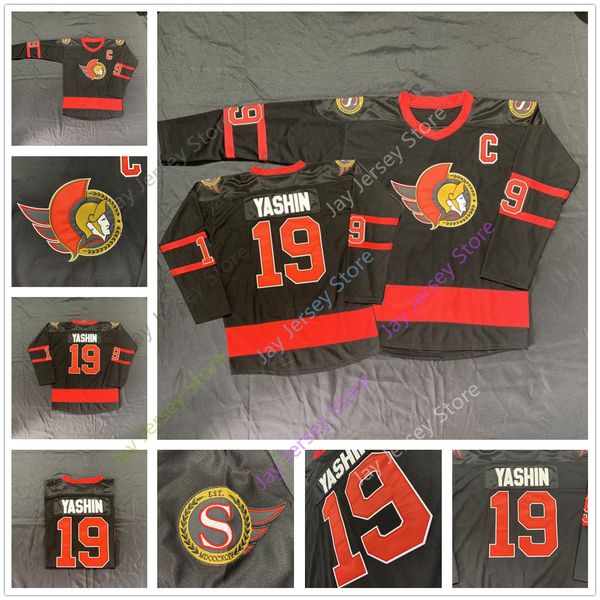 

Alexei Yashin Jersey Ice Hockey 19 C Patch Ottawa Senators Jerseys Men size S M L XL 2XL 3XL All Stitched