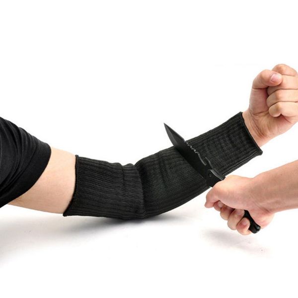 

arm guard protection armband gloves outdoor safety anti cut gloves climbing heat resistant sleeves, Black