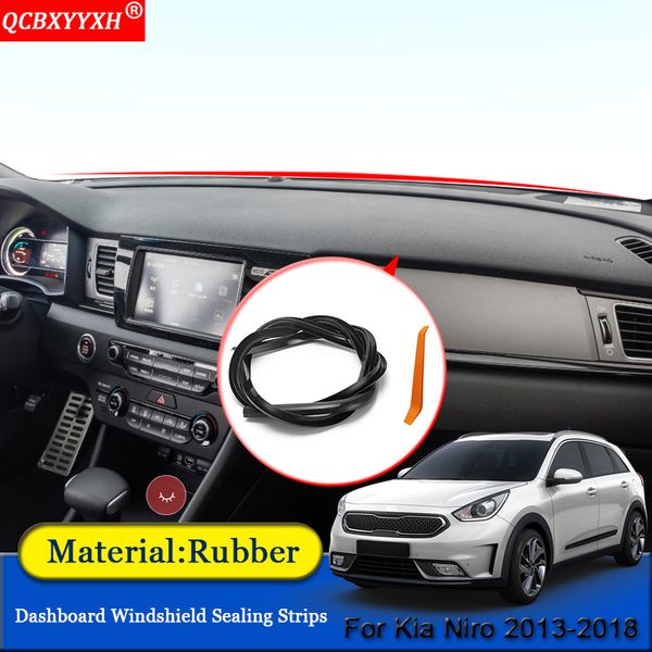 

qcbxyyxh car-styling car rubber anti-noise soundproof dustproof car dashboard windshield sealing strips for kia niro 2013-2018