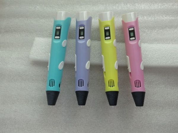 

10pcs 1.75mm abs/pla diy 3d printing pen led/lcd screen 3d painting pen for kids design drawing, Black;red