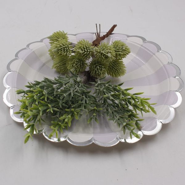 

artificial plants succulents green leaf simulation plants home office fake flower decoration 1 bouquet/bag