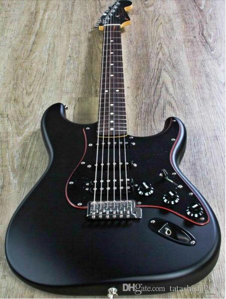 

2019 fdst-1046 matte black color solid mahogany body rosewood fretboard stratocaster electric guitar, ing