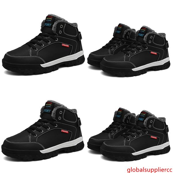 

drop shipping lace cool designer pattern7 soft black plush good man boy men boots mens sneakers boot trainers outdoor walking shoes