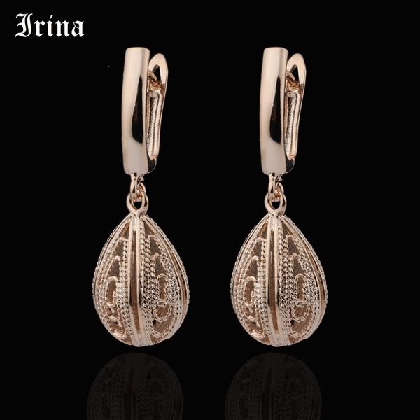 

irina 585 rose gold earrings of women oval hollow long earrings new fashion boho style ear jewelry pendientes mujer moda 2019, Golden;silver