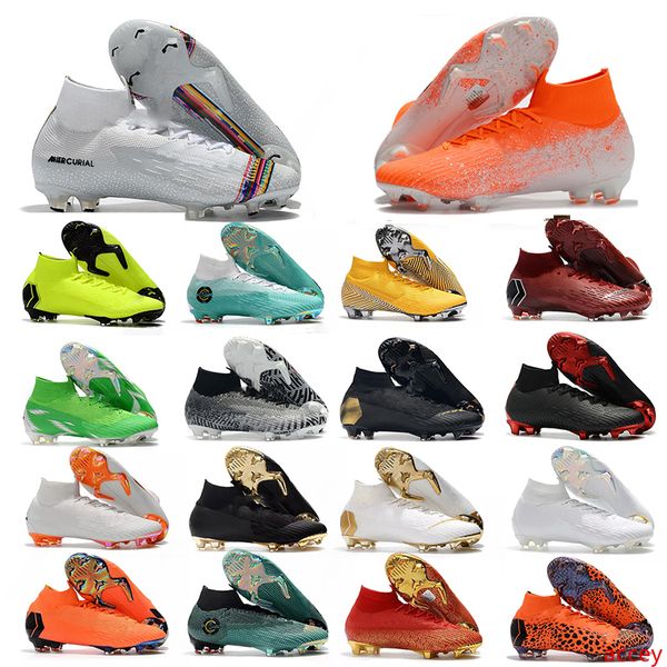 

mercurial superfly vi 360 elite fg kj 6 xii 12 cr7 ronaldo neymar mens women boys high soccer shoes football boots cleats size 35-45