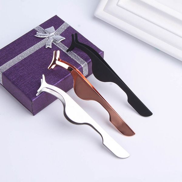 

1pcs false fake eyelashes clip eyelash curler applicator eye lash aid clip forceps beauty makeup cosmetic tool eyelash curler