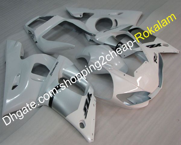 

yzf-600 r6 98-02 fairing kit yzf600 for yamaha yzf-r6 1998-2002 sport motorcycle white abs fairings set (injection molding)