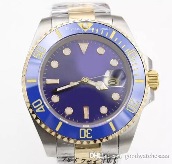 

2020 116613 blue dial 40mm two tone automatic mechanical blue dial mens watch men's watch present, Slivery;brown