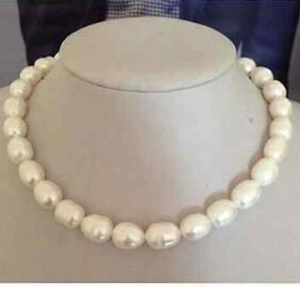 

classic baroque south sea 9-10mm pearl necklace 18inch 14k, Silver