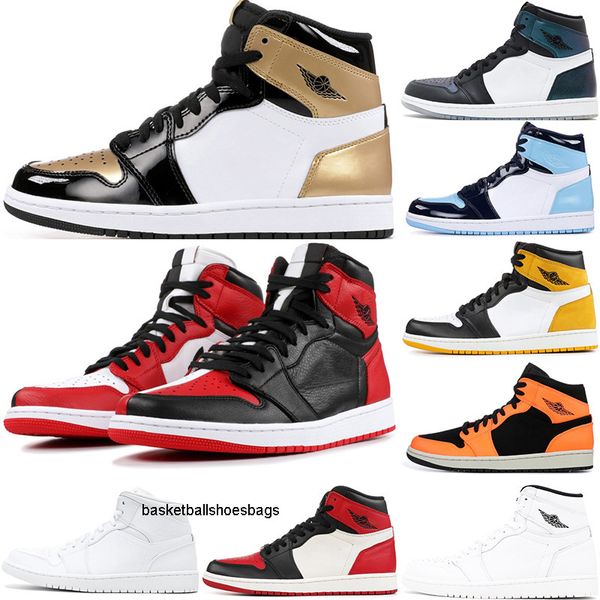 

for resale not basketball shoes 1 1s phantom unc union gold black bred toe court purple mens athletic sports sneakers 7-12