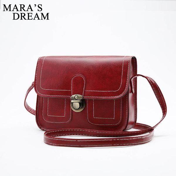 

mara's dream 2019 small square bag ladies handbags solid color sewing line retro shoulder messenger bag mobile phone packet