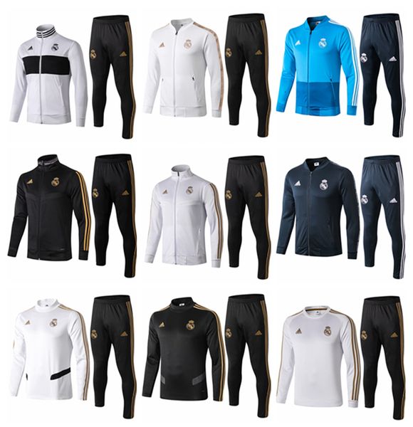 

19 20 real madrid mens jacket bale train tracksuit hazard uniform survÃªtements de marque pour hommes winter coats modric training shirt, Gray;blue