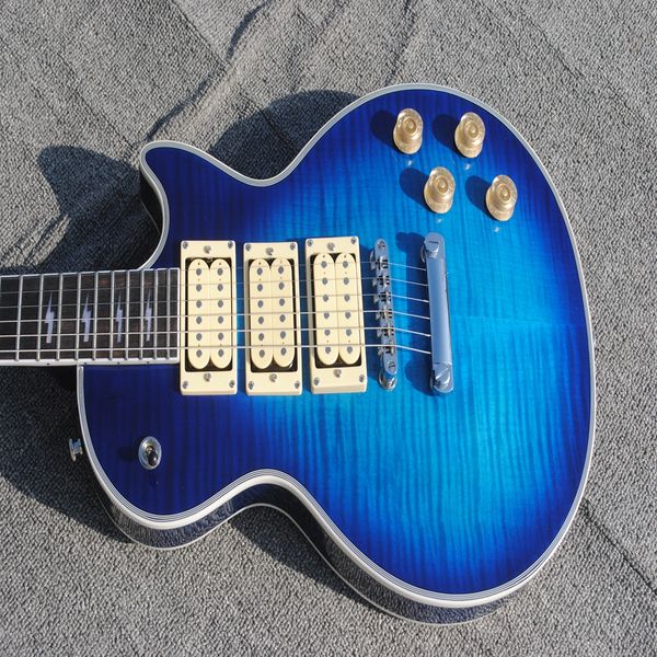 

wholesale new arrival bule ace frehley kiss electric guitar in stock ing