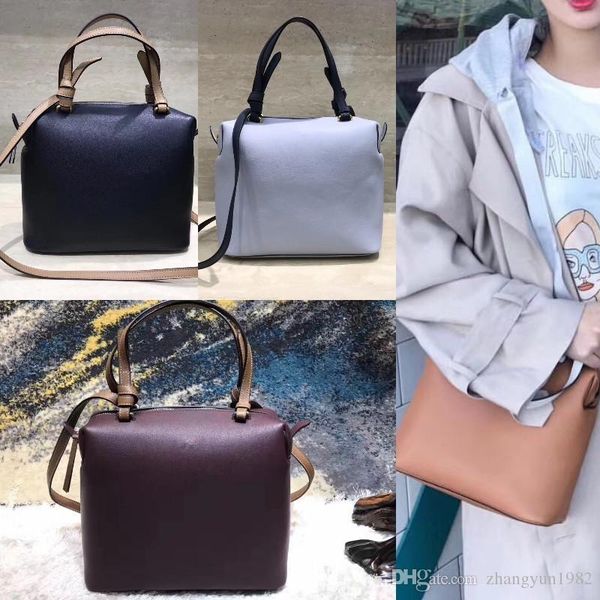

designer brand soft cube handbags women handle tote bag vintage crossbody shoulder bag purse genuine leather bags for ladies