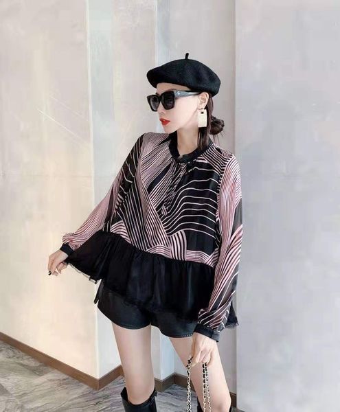 

silk long sleeve vintage casual work plus size designer t shirt for women casual knits fashion luxury, White