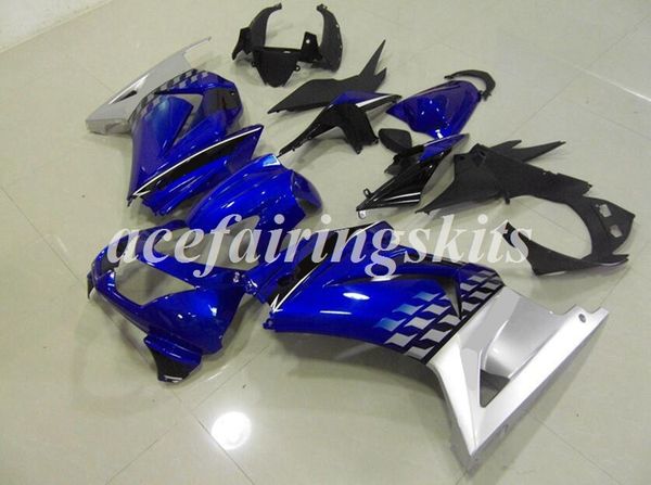 

4 gifts injection mold new abs motorcycle full fairings kits fit for kawasaki ninja250r ex250 zx250r 250 2008 - 2014 body set deep blue