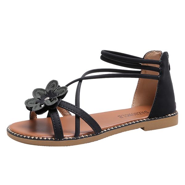 

summer fashion skeleton flats sandals women bohemia casual beach sandalias mujer lightweight outdoor open toe garden sandal