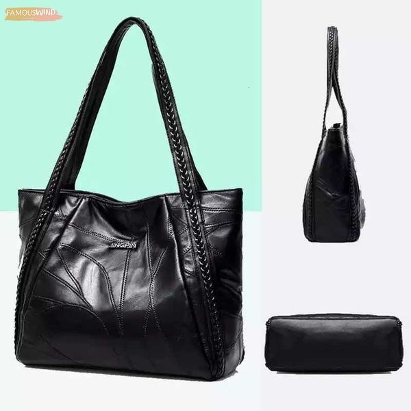 

drop shipping women tote bag genuine sheepskin patchwork casual hand bags big capacity shoulder bag large ladies shopping bags