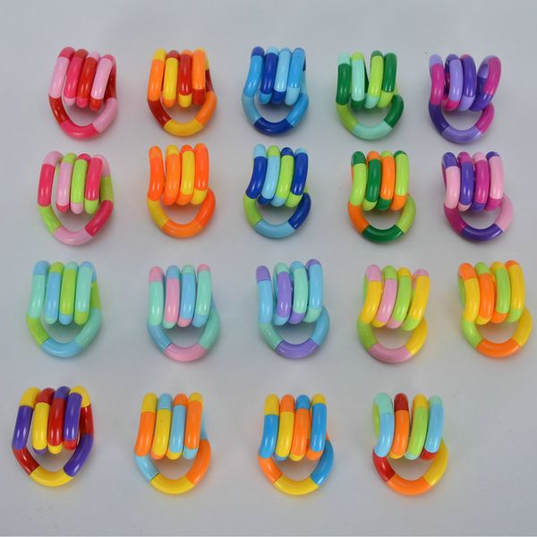 

3pcs twisting toys fidget fiddle anti stress hand sensory edc decompression winding finger dexterity training toy twisted ring