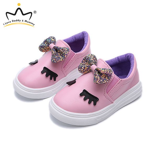 

i love daddy&mummy lovely children shoes princess cute bow nonslip girls casual shoes soft sole spring kids baby sneakers, Black;red