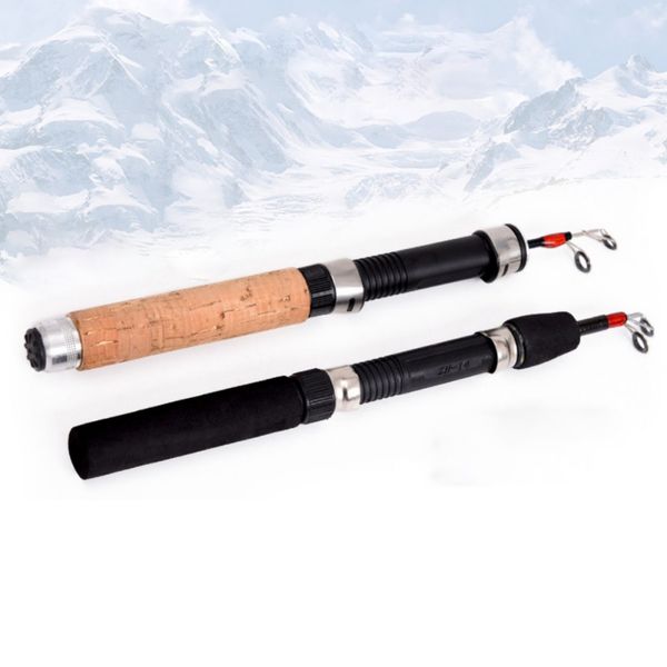 

ice fishing rod (reel) winter short frp fiber lightweight retractable pole wheel