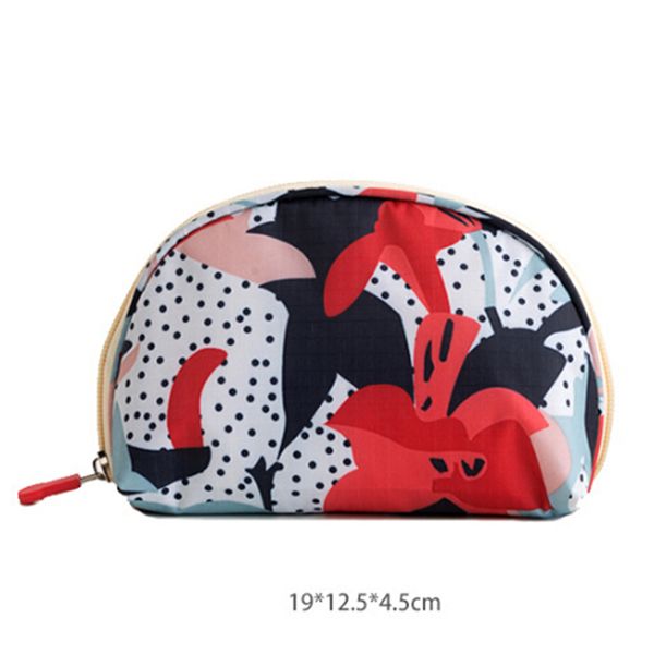 

women portable flower cosmetic bag spring flower night makeup kits organizer storage bag travel toiletry waterproof wash pouch