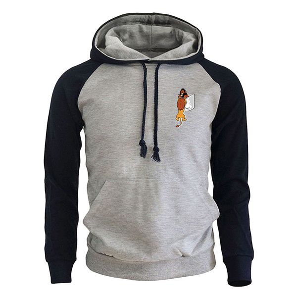 

2019 autumn men's raglan hoodies pocket the lion king scar betrays mufasa long live the king sweatshiets pullovers, Black