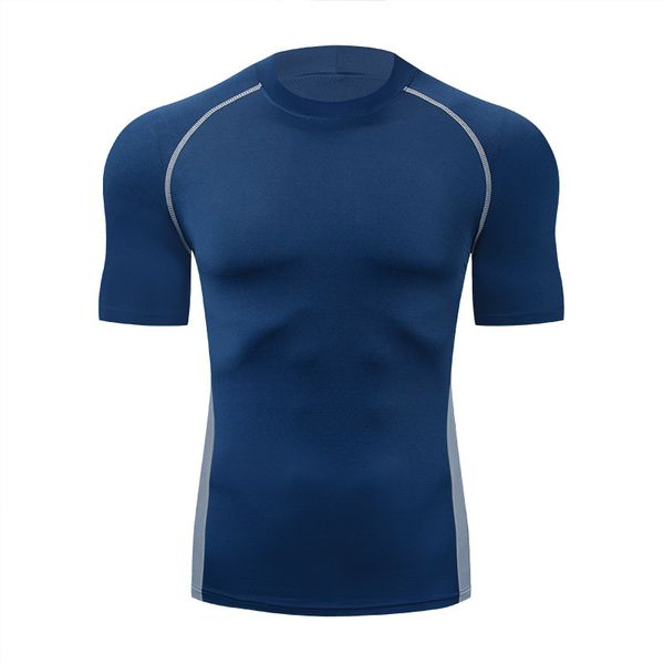 

brand fashion luxury designer men new mens сетки высокий воротник фитнес с коротким рукавом pro обучение бег stretch футболки спорт дышащие, White;black