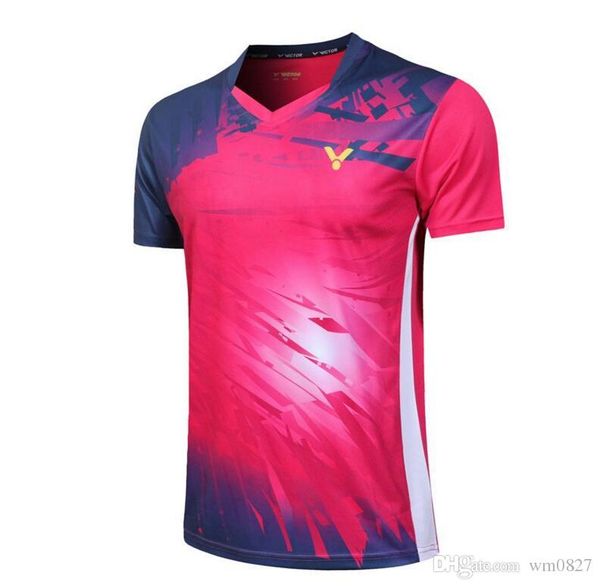 

new 2019 victor badminton wear t-shirt,malaysia competition badminton clothes men women clothes jersey quick-drying table tennis shorts, White;yellow