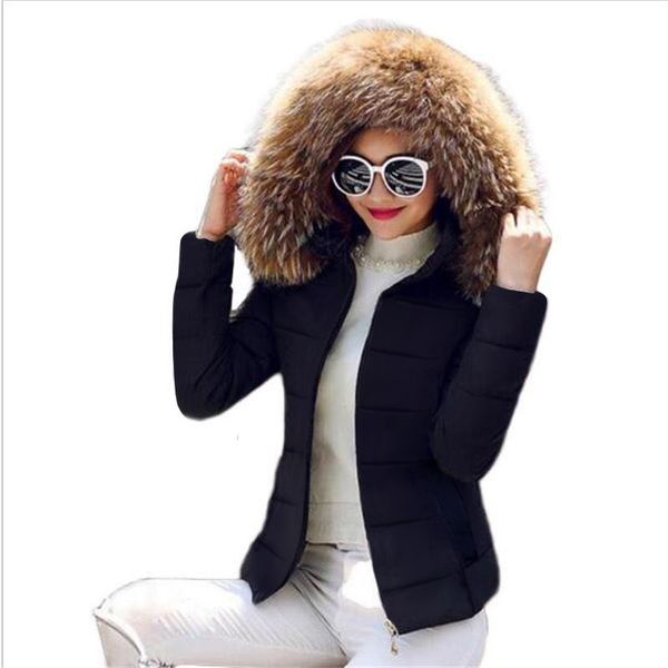 

fake fur collar winter female jacket new 2019 fashion winter coat women parkas warm hooded jacket women plus size s-5xl, Tan;black