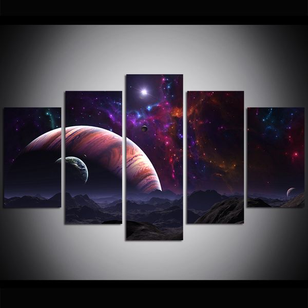 

5 piece large size canvas wall art sistema solar oil painting wall art pictures for living room paintings wall decor