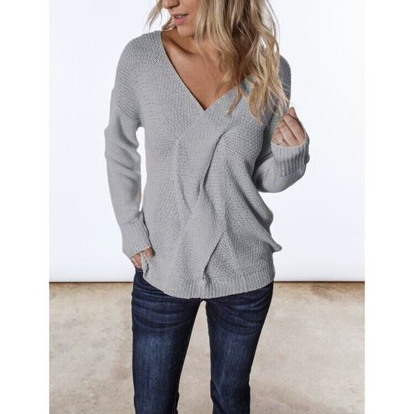 

v neck twisted sweater women jumpers autumn winter pullovers casual long sleeve knitted sweaters pull femme sj3584, White;black