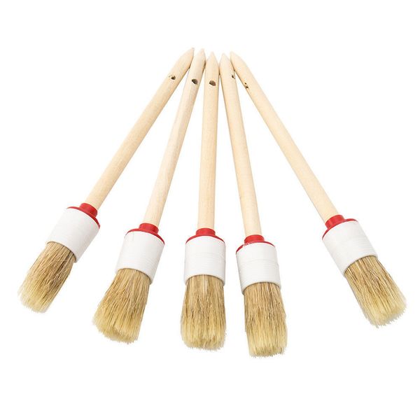 

5pcs/set car suv soft wheel cleaning brushes handy kit for dash trim seats nr-shipping