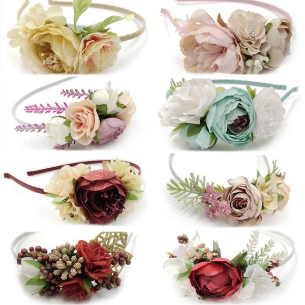 

baby girl hair accessories christmas flower hairbands xmas hair clasp for infant princess pgraphy props haarband kidocheese, Slivery;white