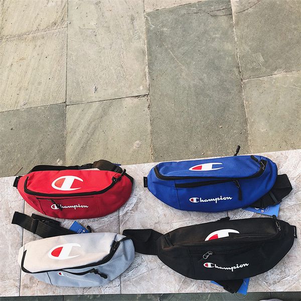 

new c letter waist bag 4 colors boy girl messenger bag handbags single shoulder canvas trendy leisure sports bag jy622, Black