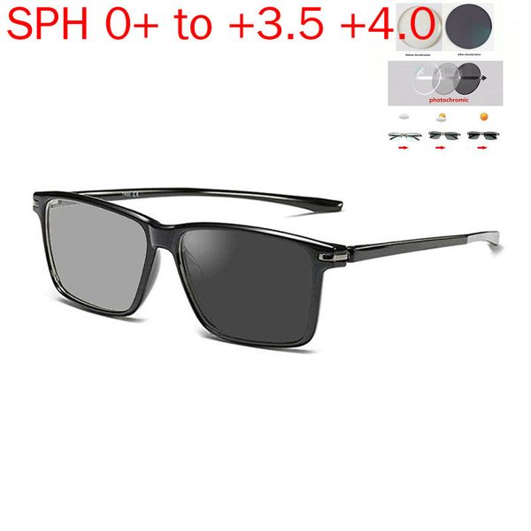

men square progressive multifocal glasses transition sunglasses men pchromic fashion presbyopia diopters reading glasses nx, White;black
