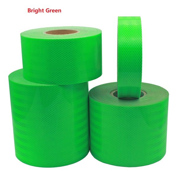 

high light super strong reflective traffic signal car decoratiive sticker fluorescent green roadsafety warning self-adhesive tape