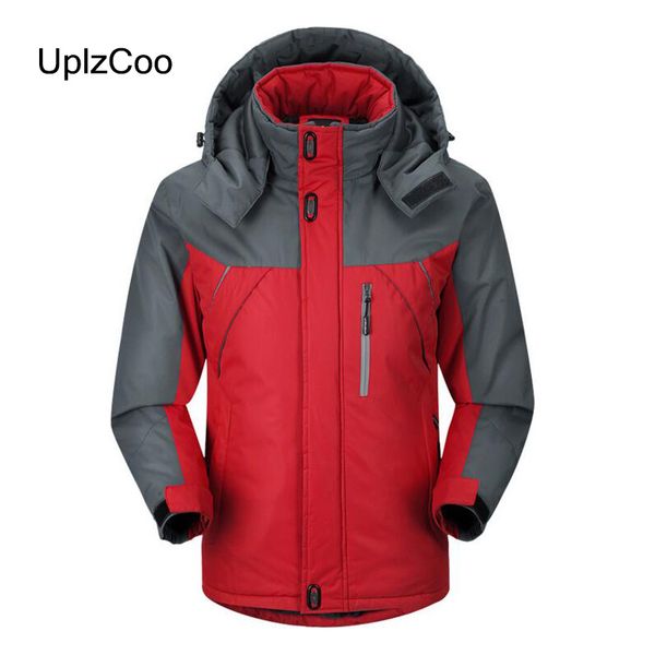 

men's trench coats uplzcoo 2021 winter thick fleece outdoor warm couple coat patchwork suit waterproof windproof women's jacket 9x, Tan;black