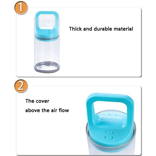 

2pcs pull type glass storage bottlevacuum sealed can creative heat resistant miscellaneous grains storage tank cup