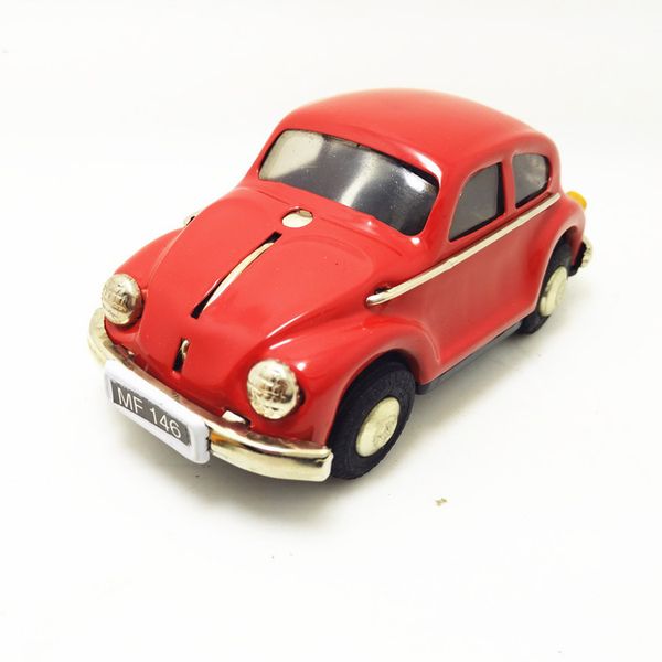 

funny] collection retro wind up toy metal tin the beetle car mechanical toy clockwork toy figures model kids gift