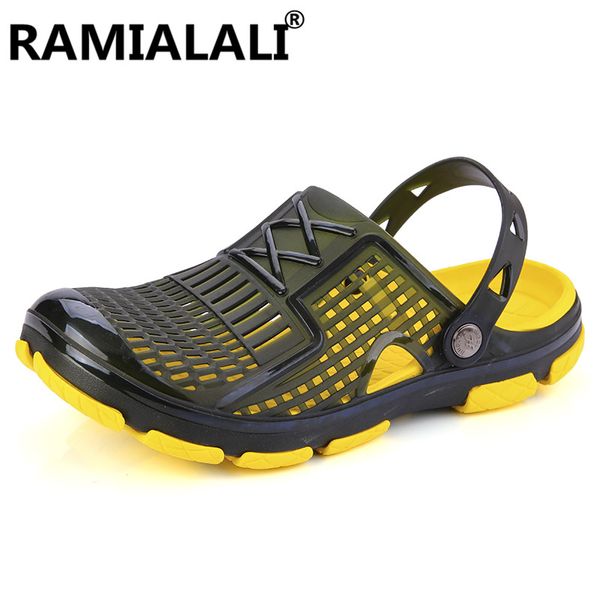 

big size men casual summer sandals garden clogs men sandals soft memory foam hospital shoes beach water slippers, Black