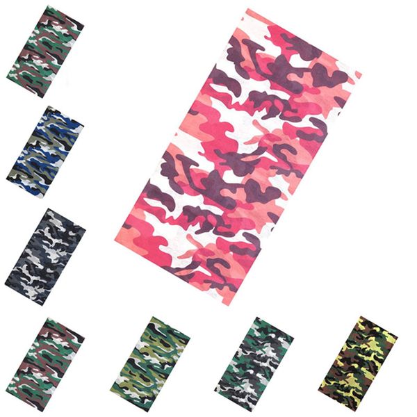 

outdoor cycling sunscreen camouflage magic scarf cycling scarf mask neck cover windproof sunscreen seamless magic scarf 300pcs t1i2084