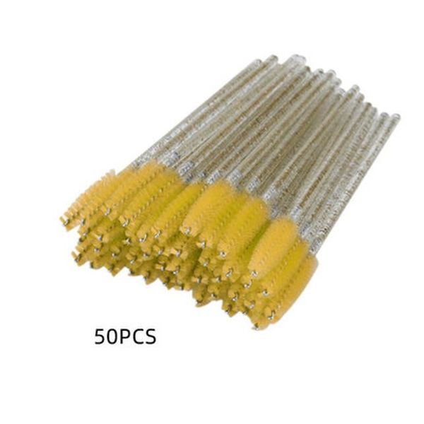 

мода 50pcs одноразовые макияж кисти косметика ресницы кристалл ресницы кисти алмазный аппликатор тушь для ресниц палочки brush toolseye