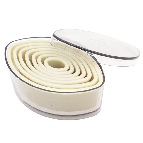 

football shaped nylon biscuit cutter set 7 piece plastic cookie cutters