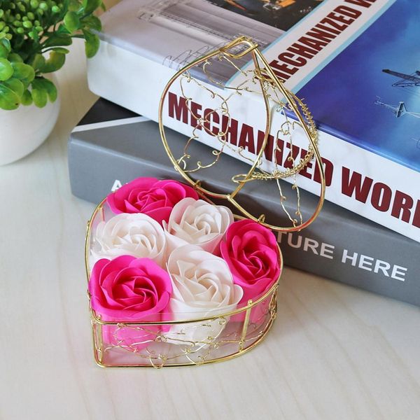 

6 pcs romantic creative simulation soap rose flowers gift home decoration, holiday flower approx.80g