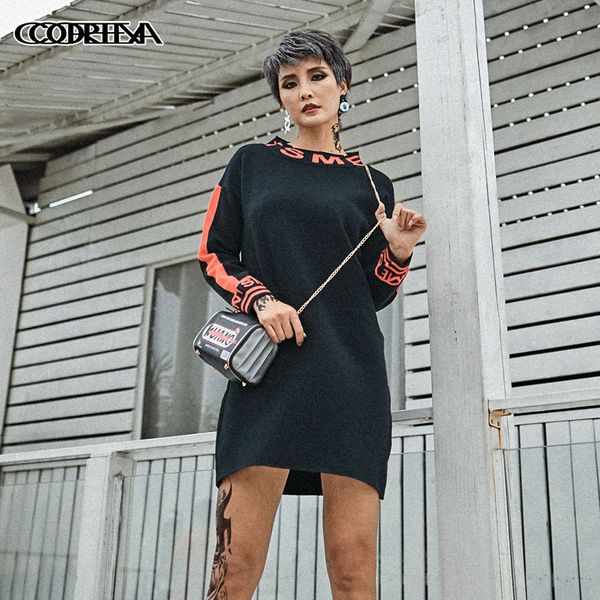 

2019 women's sweaters sweaters long paragraphs spring large size loose sets of letters street direct sales street clothing 50my, White;black