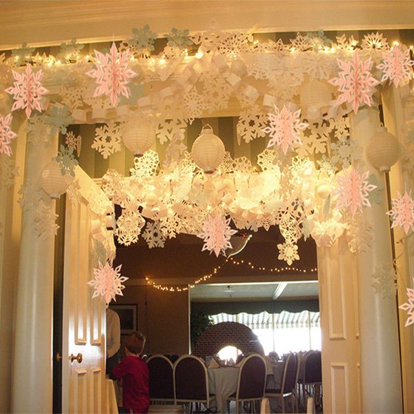 

shop wedding l snowflake ornaments beautiful paper wall hangings winter christmas decor 3d party supplies 6pcs
