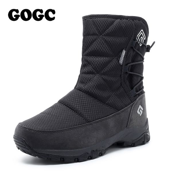 

gogc ankle boots white snowboots 2019 winter boots for women winter shoes women's waterproof t200106, Black