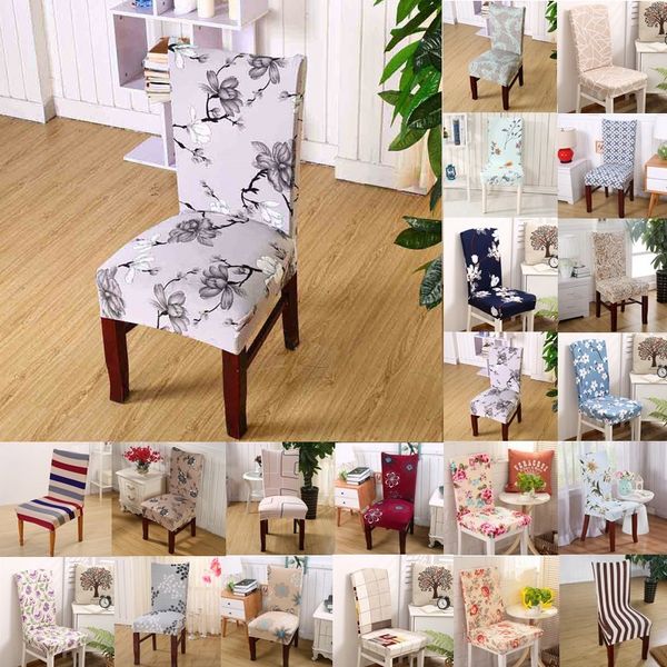 

1pcs leaf flower heart stretch home decor dining chair cover spandex decoration covering office banquet l chair covers 40