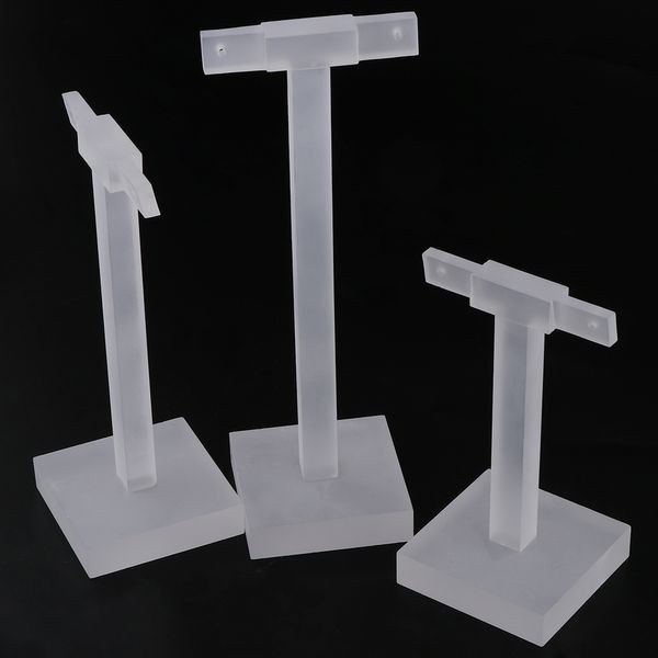 

3pcs acrylic t-bar rack for earrings holder, Black;white